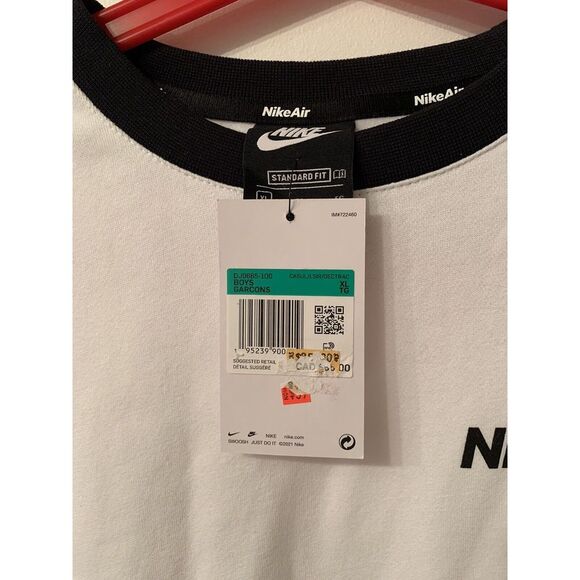 Nike Air Crewneck Sweater Colorblock Hybrid Youth Size XL Men's Small DJ0665-100 - Picture 5 of 13